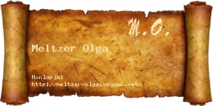 Meltzer Olga névjegykártya